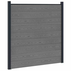 vidaXL Fence Panel WPC and Aluminium Grey