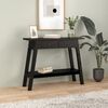 vidaXL Console Table with Drawers Black 90x30x75 cm Solid Wood Mahogany