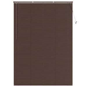 vidaXL Venetian Blind Manual Dark Brown with Pattern 213 x 130 cm PVC