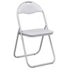 vidaXL Folding Chair 2 pcs White and Grey 48 x 43.5 x 81 cm