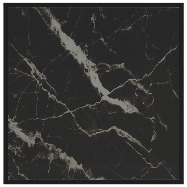 vidaXL Coffee Table Black 80x80x35 cm Tempered Glass