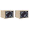 vidaXL Wall-mounted Bedside Cabinet DOKKUM 2 pcs Sonoma Oak