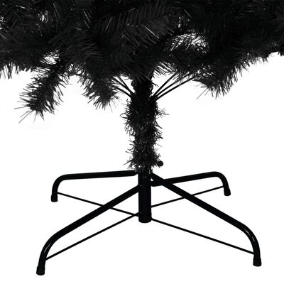 vidaXL Artificial Christmas Tree with Stand Black 210 cm PVC