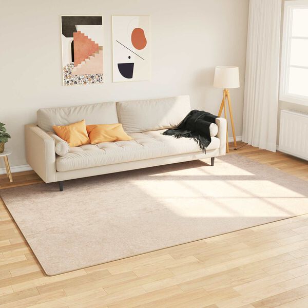 vidaXL Rug Print Cream 300 x 190 cm Polyester and PVC