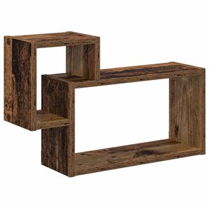 vidaXL Wall Shelf Wall-Mounted Old Wood 55 x 15 x 35 cm