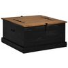 vidaXL Storage Chest HALDEN Black 91x91x47 cm Solid Wood Pine