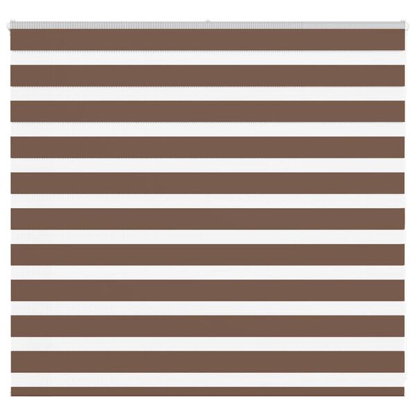 vidaXL Zebra Blind Brown 160x100 cm Fabric Width 155.9 cm Polyester