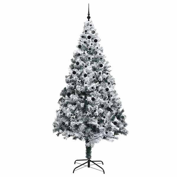 vidaXL Christmas Tree with 300 LEDs with Stand White 300 cm PVC