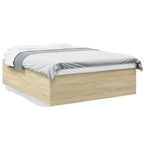 vidaXL Bed Frame without Mattress Sonoma Oak 160x200 cm