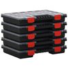 vidaXL Assortment Boxes 5 pcs 34.5x25x5 cm Polypropylene