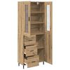 vidaXL Highboard with Drawer 2 pcs Artisan Oak Engineered Wood