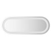 vidaXL LED Bathroom Mirror Transparent 40 x 15 cm Tempered Glass
