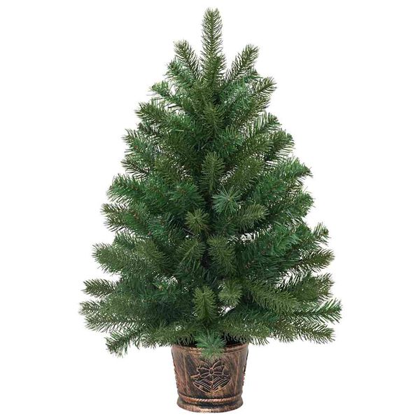 vidaXL Artificial Christmas Tree with 150 LEDs Green 65 cm PE and PVC