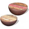 vidaXL Bowl-shaped Coffee Tables 2 pcs Solid Wood Reclaimed
