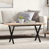 vidaXL Coffee Table X-Frame 90x40x45.5 cm Solid Wood Pine and Steel