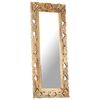 vidaXL Hand Carved Mirror Brown 110x50 cm Solid Mango Wood