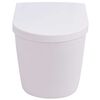 vidaXL Wall Hung Toilet with Concealed Cistern Ceramic White