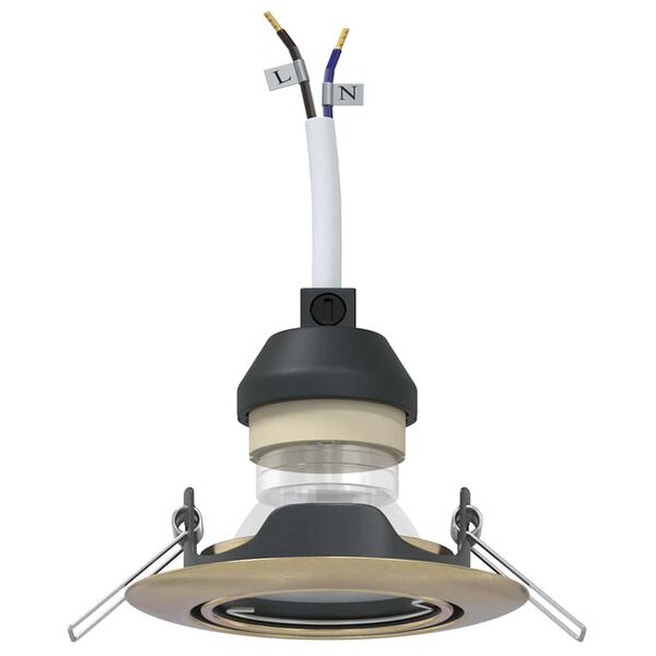 vidaXL Spotlight 6 pcs Brass 9 x 9 x 2.5 cm Metal