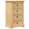 vidaXL Bedside Cabinet Corona 53x39x84 cm Solid Wood Pine
