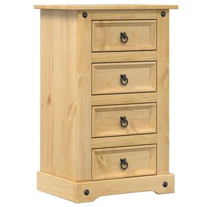 vidaXL Bedside Cabinet "Corona" 53x39x84 cm Solid Wood Pine