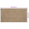 vidaXL Rug Natural and black 80 x 150 cm Jute