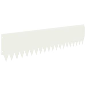 vidaXL Lawn Edging 20 pcs 103 x 25 cm Steel White