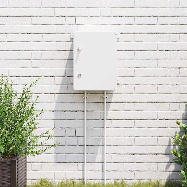 vidaXL Control Cabinet Grey 30 x 19.5 x 40 cm ABS Plastic