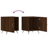 vidaXL Bedside Cabinets 2 pcs Brown Oak 40x40x50 cm Engineered Wood