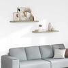vidaXL Floating Wall Shelves 2 pcs Oak 90x23.5x3.8 cm MDF