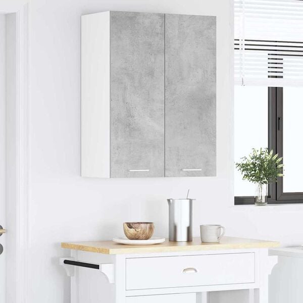 vidaXL Hanging Cabinet Concrete Grey 60 x 31 x 80 cm Engineered Wood