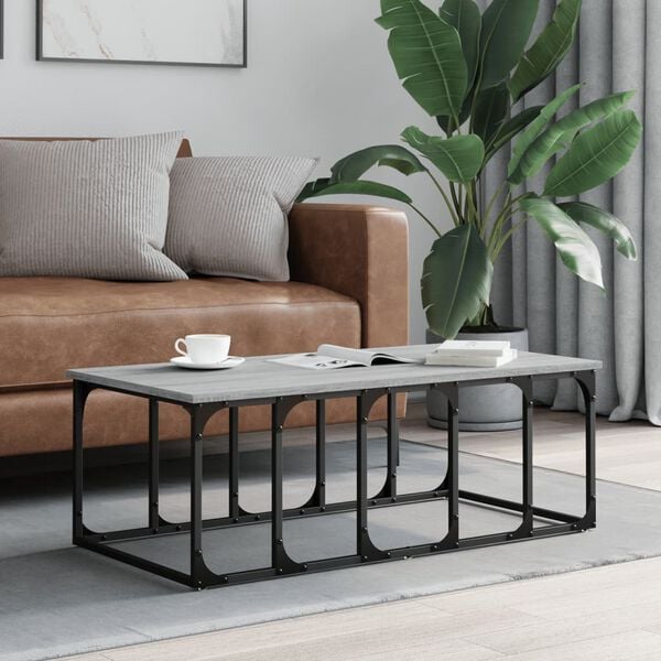 vidaXL Coffee Table Grey Sonoma 100x50x35.5 cm Engineered Wood