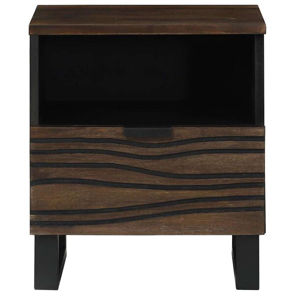 vidaXL Bedside Cabinet Walnut 40 x 33 x 46 cm Solid Acacia wood