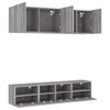 vidaXL 5 Piece TV Wall Units Grey Sonoma Engineered Wood