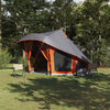 vidaXL Family Tipi Tent Folding Grey and Orange 508 x 470 x 300 cm