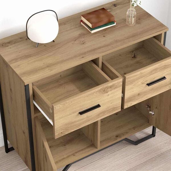 vidaXL Sideboard with Drawer Artisan Oak 79.5 x 35.5 x 74.5 cm