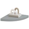 vidaXL Floating Corner Shelves 4 pcs Grey 35x35x3.8 cm MDF