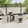 vidaXL Garden Dining Set 5 pcs Light Grey Poly Rattan
