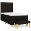 vidaXL Box Spring Bed with Mattress Black 90x200 cm Fabric