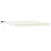 vidaXL Manual Retractable Awning with LEDs Cream and White 4 x 3 m