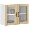 vidaXL Kitchen Wall Cabinet with Glass Door Lucca Sonoma Oak Engineered Wood