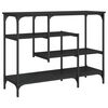 vidaXL Console Table with Shelves Black 100x35x75 cm
