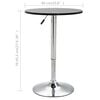 vidaXL Bar Table Black &Oslash;60 cm MDF