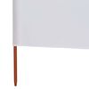 vidaXL 3-panel Wind Screen Fabric 400x80 cm Sand White