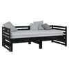vidaXL Pull-out Day Bed without Mattress Black 2x(90x200)cm