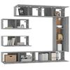 vidaXL 7 Piece TV Cabinet Set Grey Sonoma Engineered Wood