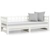 vidaXL Pull-out Day Bed without Mattress White 2x(90x190) cm