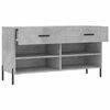 vidaXL Shoe Bench Concrete Grey 102x35x55 cm Engineered Wood
