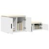 vidaXL Storage Cabinet 2 pcs White 103 x 41 x 40 cm Engineered Wood
