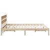 vidaXL Bed Frame with Headboard Brown 140 x 200 cm Solid Pine wood