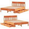 vidaXL Bed Frame without Mattress Wax Brown 140x190 cm Solid Wood Pine